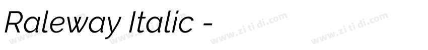 Raleway Italic 常规斜体字体转换